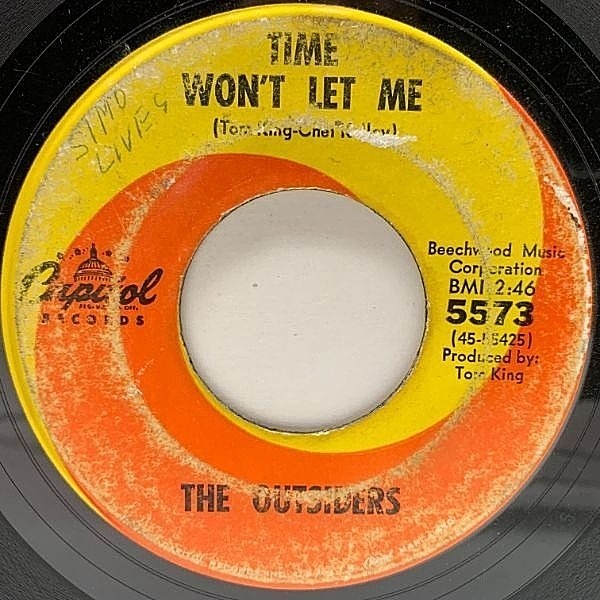 レコードメイン画像：USオリジナル 7インチ OUTSIDERS Time Won't Let Me / Was It Really Real ('66 Columbia) GARAGE / PSYCHE ブルーアイドソウル 45RPM.