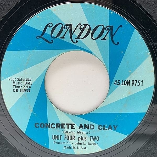 レコードメイン画像：【ラテン系リズムを取り入れたポップナンバー】USオリジナル 7インチ UNIT FOUR PLUS TWO Concrete And Clay (’65 London) 小西康陽 45RPM