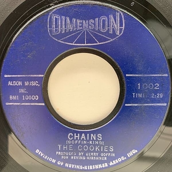 レコードメイン画像：USオリジナル 7インチ COOKIES Chains / Stranger In My Arms ('62 Dimension) キャロル・キング 作曲 クッキーズ 45RPM.
