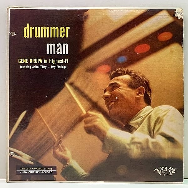 レコードメイン画像：良好盤!! MONO 初期Verveリム 深溝 GENE KRUPA feat. ANITA O'DAY, ROY ELDRIDGE Drummer Man ('56 Verve MG V-2008) 名盤