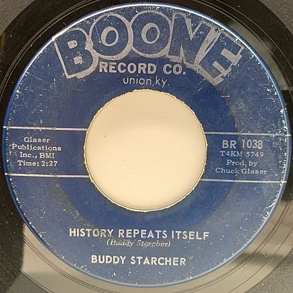 レコードメイン画像：USオリジナル 7インチ BUDDY STARCHER History Repeats Itself / Sniper's Hill ('66 Boone) Spoken Word オカルト 朗読 珍盤 45RPM.