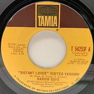 レコード画像：MARVIN GAYE / Distant Lover / Trouble Man