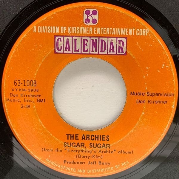 ［珍盤］パブルガムポップ　LPレコード ベスト盤　ポップス　パワーポップ ARCHIES / Sugar, Sugar (7) / Calendar | WAXPEND RECORDS