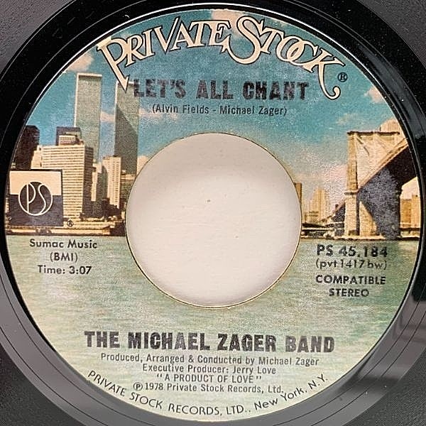 レコードメイン画像：USプレス 7インチ MICHAEL ZAGER BAND Let's All Chant / Love Express ('78 Private Stock) DISCO チャンタでいこう! 45RPM.