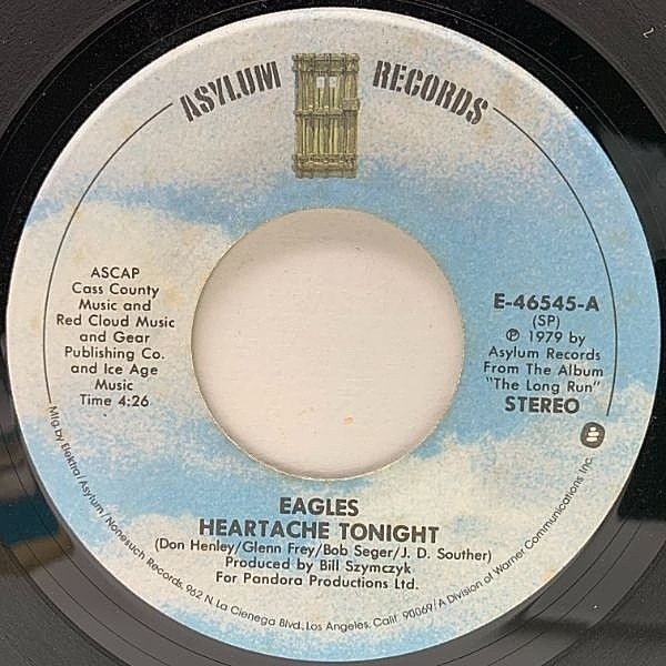 レコードメイン画像：USオリジナル 7インチ EAGLES Heartache Tonight ('79 Asylum) イーグルス 45RPM.