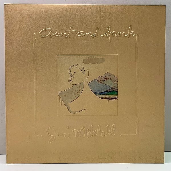 レコードメイン画像：USオリジナル【1973年表記 初版 Wマーク無し】JONI MITCHELL Court And Spark (Asylum) Larry Carlton, Tom Scott ほか 米 初回 LP