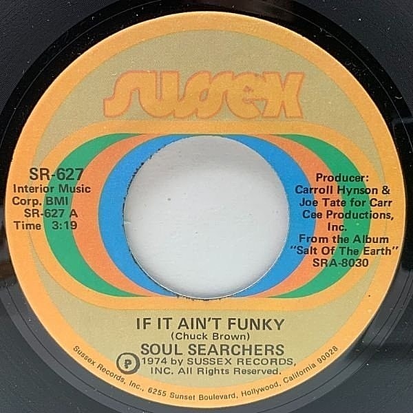 レコードメイン画像：美盤!! USオリジナル SOUL SEARCHERS If It Ain't Funky / Wind Song ('74 Sussex) 7インチ 45RPM メロウ・ファンク＆ソウル