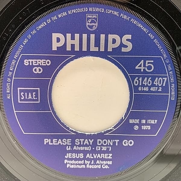 JESUS ALVAREZ / Queen Bee / Please Stay Don't Go (7) / Philips
