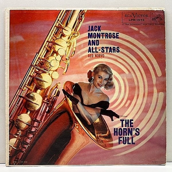 レコードメイン画像：【w/ Barney Kessel, Jim Hall】良好!! 初版1Sマト MONO 深溝 USオリジナル JACK MONTROSE & RED NORVO The Horn's Full ('58 RCA)