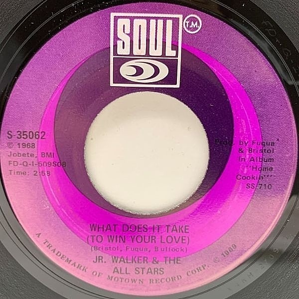 レコードメイン画像：USオリジナル 7インチ JR. WALKER & THE ALL STARS What Does It Take (To Win Your Love) ('69 Soul) ジュニア・ウォーカー 45RPM.