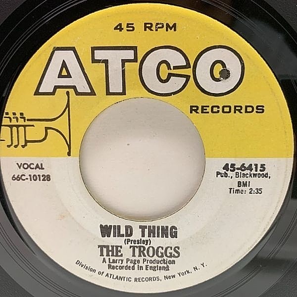 レコードメイン画像：USオリジナル 7インチ TROGGS Wild Thing / With A Girl Like You ('66 ATCO) 恋はワイルド・シング ジョナサン・デミ 45RPM.
