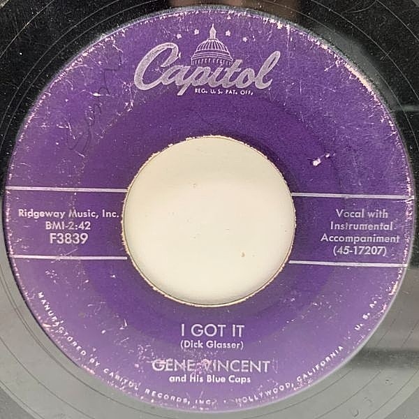 ビニール・カバー／ジーン・ヴィンセント／アイ・ゴット・イット