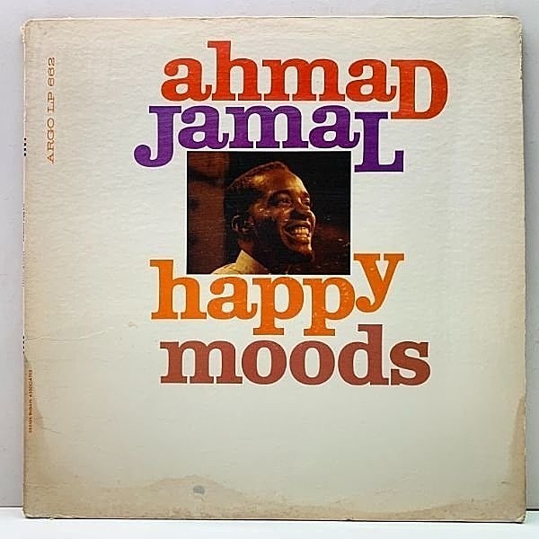 レコードメイン画像：【レギュラートリオでの粋な好演】MONO 米オリジナル AHMAD JAMAL Happy Moods ('60 Cadet LP 662) w/ Israel Crosby, Vernell Fournier