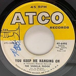 レコード画像：VANILLA FUDGE / You Keep Me Hanging On