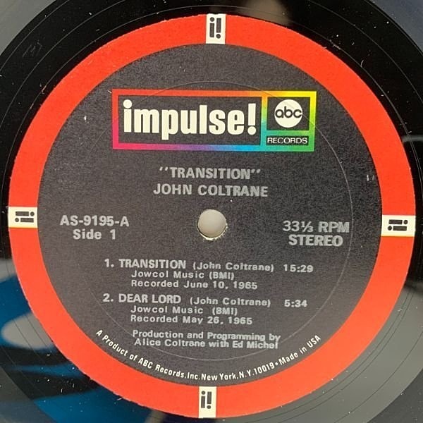 JOHN COLTRANE / Transition (LP) / Impulse | WAXPEND RECORDS