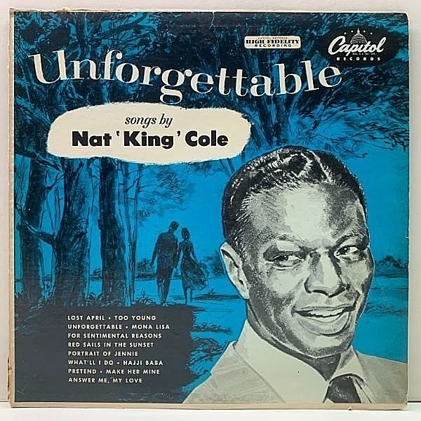 レコードメイン画像：レアな美盤!! MONO 米初期プレス NAT KING COLE Unforgettable ('53 Capitol T-357) ナット・キング・コール 不朽の名盤 US モノラル