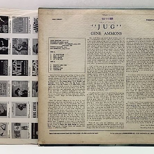 gene ＬＰレコード　97年オリジナル GENE AMMONS / Jug (LP) / Prestige | WAXPEND RECORDS