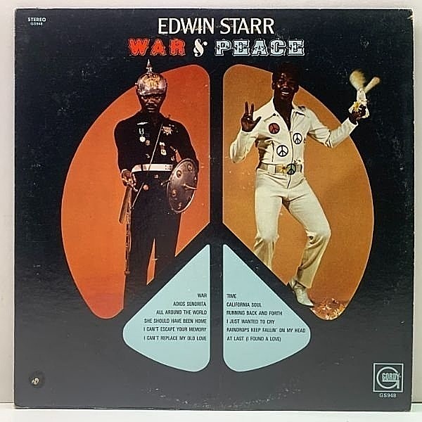 レコードメイン画像：良好!! USオリジナル EDWIN STARR War & Peace ('70 Gordy) War, 雨にぬれても - Raindrops Keep Fallin' On My Head, California Soul 他