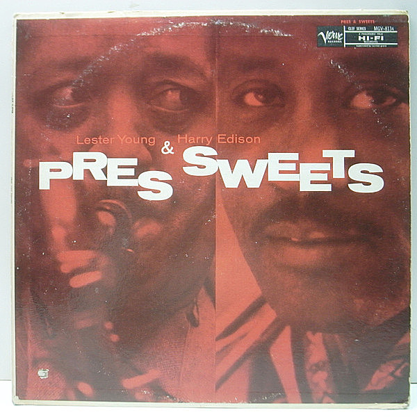 レコードメイン画像：MONO 米初期プレス LESTER YOUNG & HARRY EDISON Pres & Sweets (Verve MGV-8134) 名盤 モノラル LP