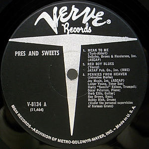 LESTER YOUNG / HARRY EDISON / Pres & Sweets (LP) / Verve