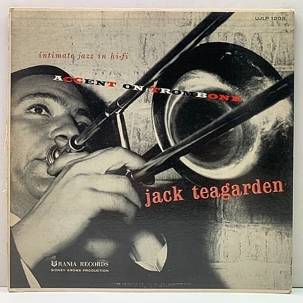 レコードメイン画像：【通好みのマイナー珍盤】良好盤!! MONO 深溝 USオリジナル JACK TEAGARDEN Accent On Trombone ('55 Urania) Ruby Braff, Lucky Thompson