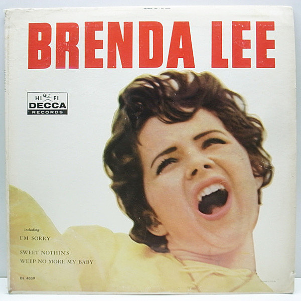 レコードメイン画像：'60 Decca MONO Orig. BRENDA LEE Same / ヒット I'M SORRY 他