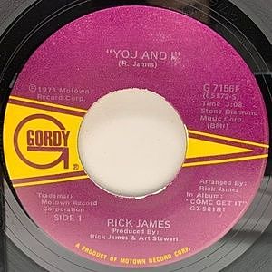 レコード画像：RICK JAMES / You And I / Hollywood