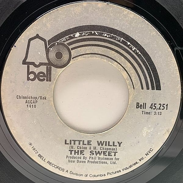 レコードメイン画像：USオリジナル 7インチ SWEET Little Willy / Man From Mecca ('72 Bell) グラムロック スウィート 45RPM.