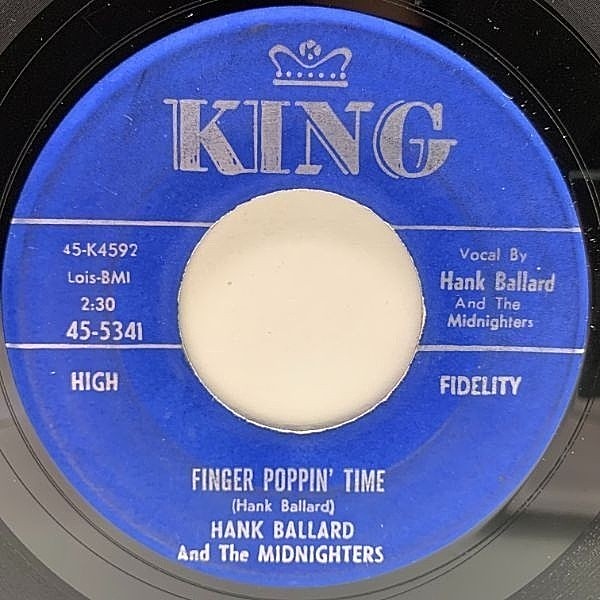 レコードメイン画像：USオリジナル 7インチ HANK BALLARD & THE MIDNIGHTERS Finger Poppin' Time ('60 King) ダンス系R&B ミッドナイターズ 45RPM.