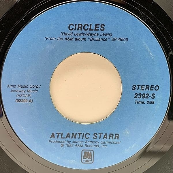 レコードメイン画像：USオリジナル 7インチ ATLANTIC STARR Circles / Does It Matter ('82 A&M) フリーソウル アーバンディスコ 名作 45RPM.