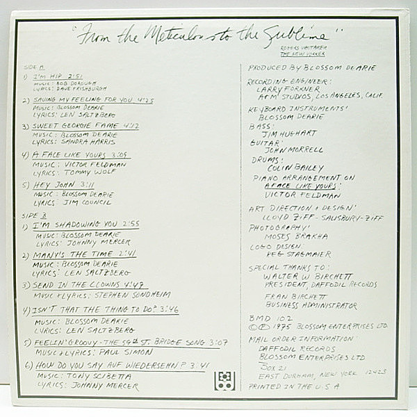 BLOSSOM DEARIE SWEET BLOSSOM 人気盤 Sweet Blossom Dearie : Blossom Dearie | HMV&BOOKS online