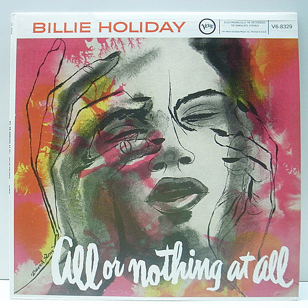 レコードメイン画像：美品!! MONO US初期プレス BILLIE HOLIDAY All Or Nothing At All (Verve) HARRY EDISON, BEN WEBSTER, JIMMY ROWLWS, BARNEY KESSEL