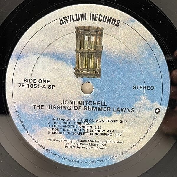 JONI MITCHELL / The Hissing Of Summer Lawns (LP) / Asylum