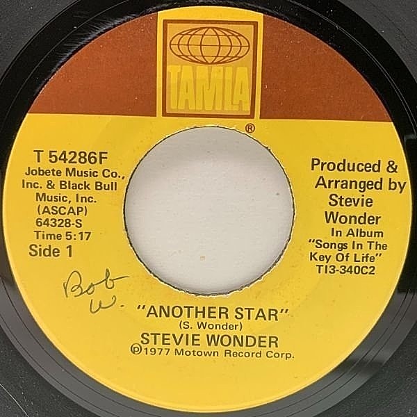 レコードメイン画像：良好!! 7インチ STEVIE WONDER Another Star / Creepin' ('77 Tamla) スティーヴィー・ワンダー／アナザー・スター SINGLE EDIT Ver.