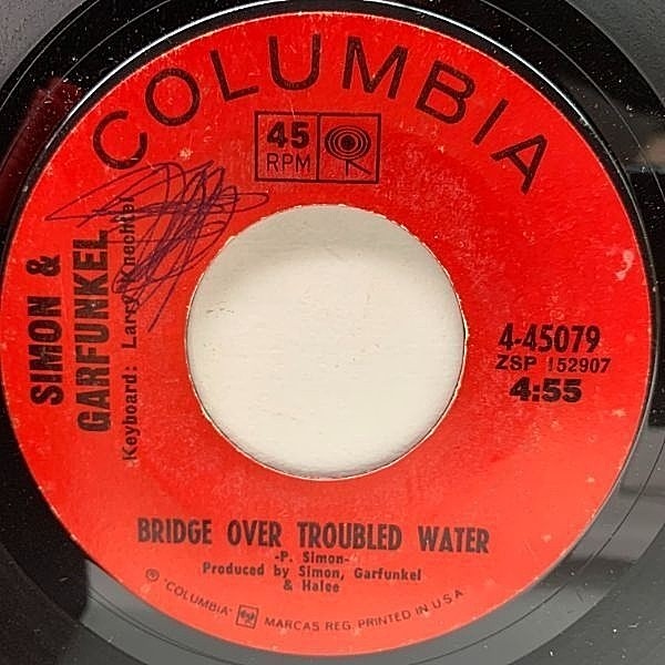 レコードメイン画像：USオリジナル 7インチ SIMON and GARFUNKEL Bridge Over Troubled Water ('70 Columbia) サイモンとガーファンクル 明日に架ける橋 45RPM.