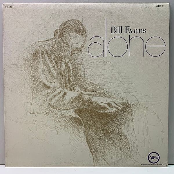 レコードメイン画像：良好!! ざら紙 USオリジナル BILL EVANS Alone ('70 Verve) リリシズムに溢れたソロピアノ作品 ビル・エヴァンス／アローン 米 初回プレス