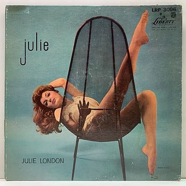 レコードメイン画像：良好盤!音抜群! MONO 初版リング・ターコイズ 深溝 USオリジナル JULIE LONDON Julie ('58 Liberty) ジュリー・ロンドン 米 初回 モノラル