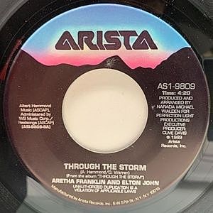 レコード画像：ARETHA FRANKLIN / ELTON JOHN / Through The Storm / Come To Me