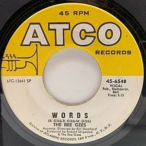 レコード画像：BEE GEES / Words / Sinking Ships