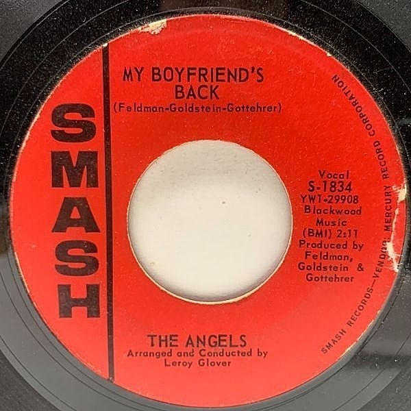 レコードメイン画像：USオリジナル 7インチ ANGELS My Boyfriend's Back / (Love Me) Now ('63 Smash) エンジェルス 私のボーイフレンド 45RPM.