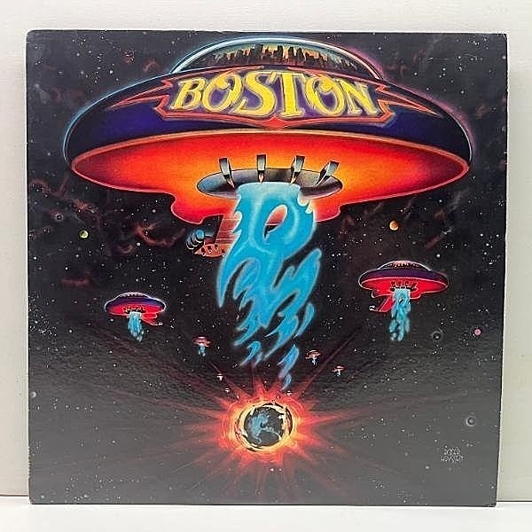 レコードメイン画像：Cut無し!美品! バーコード無し 橙ラベ US初期プレス BOSTON S.T 1st ('76 Epic) ボストン 幻想飛行 デビュー作品 米プレス LP