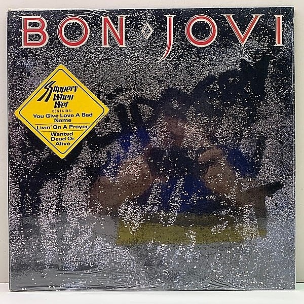 レコードメイン画像：美盤!! シュリンク+ハイプステッカー!! USオリジナル BON JOVI Slippery When Wet ('86 Mercury) Livin' On A Prayer 収録 ボン・ジョヴィ