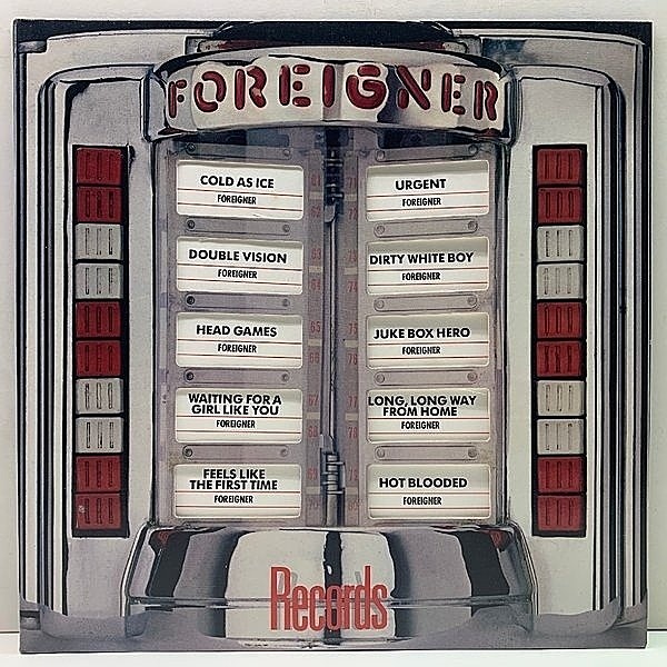 レコードメイン画像：美品!! ゲートフォルド USオリジナル FOREIGNER Records ('82 Atlantic) フォリナー ギミック 特殊ジャケ ベスト盤