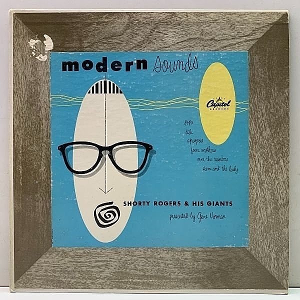 レコードメイン画像：【w/ ART PEPPER】FLAT 初回リング付きパープル 深溝 オリジナル SHORTY ROGERS Modern Sounds ('52 Capitol) Hampton Hawes, Don Bagley