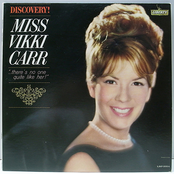 レコードメイン画像：美品 MONO 1st虹ツヤ 深溝 USオリジナル VIKKI CARR Discovery! Miss ～ ('64 Liberty) 歌姫ヴィッキー・カー 第二弾 モノラル LP