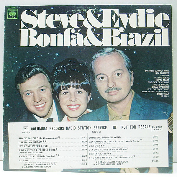 レコードメイン画像：プロモ 美盤!! MONO 2eye USオリジナル STEVE & EYDIE GORME Bonfa & Brazil ('67 Columbia) 名手ルイズ・ボンファとの共演盤