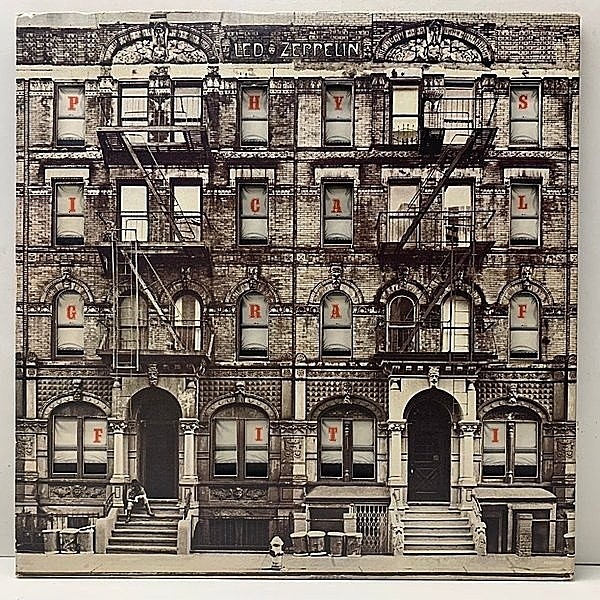 レコードメイン画像：レアな美品!! 2LP 初版 W無し USオリジナル LED ZEPPELIN Physical Graffiti ('75 Swan Song) 手書きBマト PR刻印 米 初回プレス*