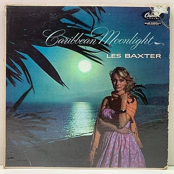 レコードメイン画像：MONO US 初期プレス LES BAXTER Caribbean Moonlight (Capitol T 733) エキゾチカの代表格 レス・バクスター EXOTICA
