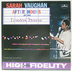 レコード画像：SARAH VAUGHAN / After Hours At The London House