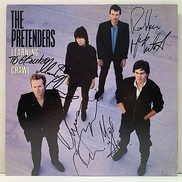 レコードメイン画像：美盤!!【直筆サイン入り】国内 JPNオリジナル PRETENDERS Learning To Crawl ('84 Real) プリテンダーズ 情熱のロックン・ロード LP